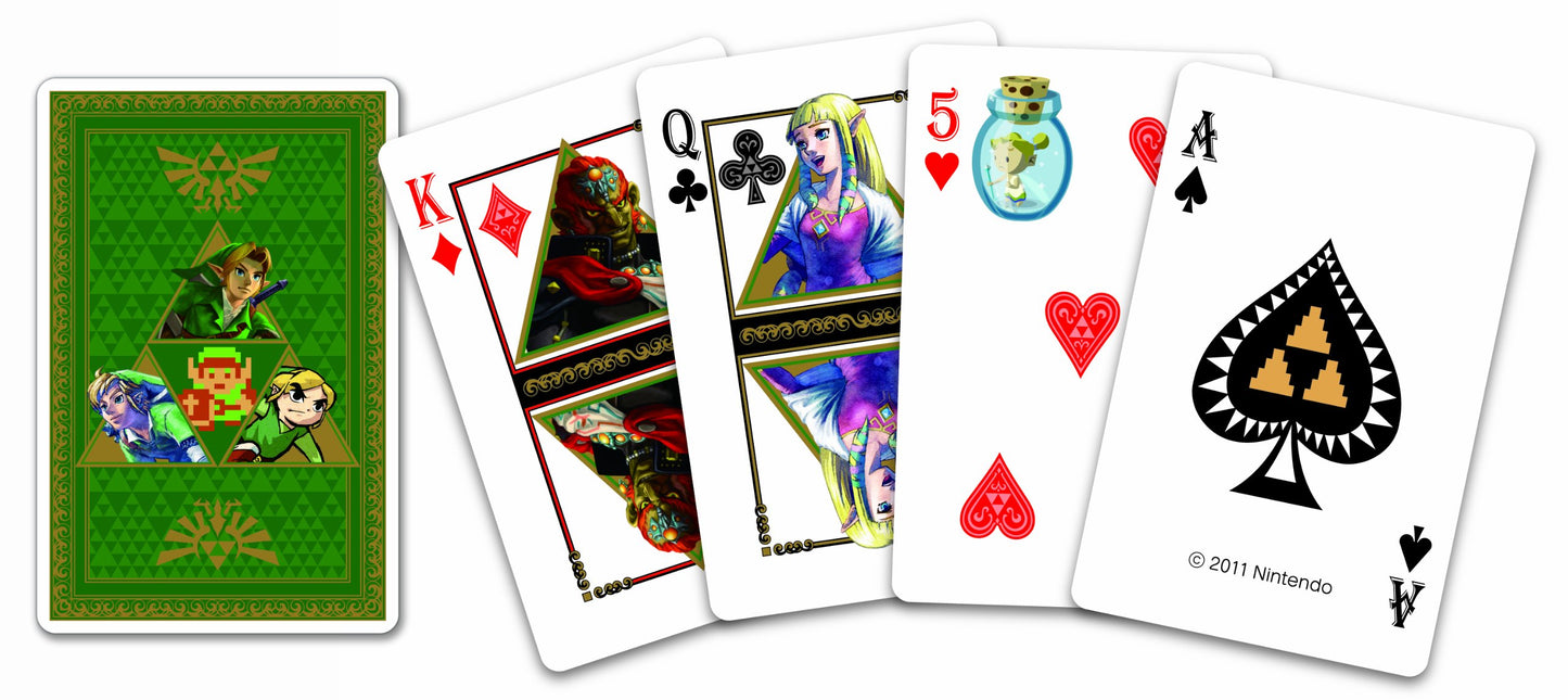 Nintendo The Legend of Zelda Playing Cards - Green/White - 5.8cm x 8.9cm (Japan Import)