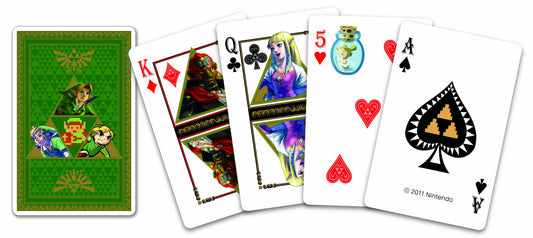Nintendo The Legend of Zelda Playing Cards - Green/White - 5.8cm x 8.9cm (Japan Import)