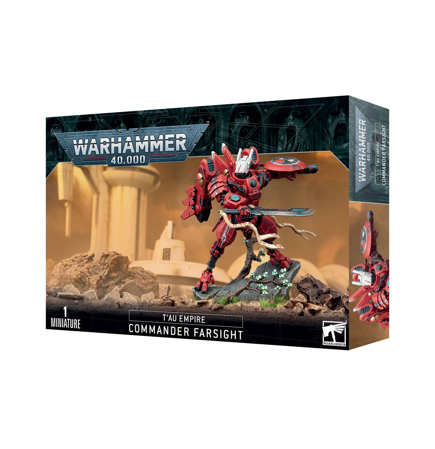 Games Workshop Warhammer 40,000 Tau Empire Commander Farsight Model 99120113086 Medium to Large Black