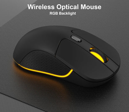 Keychron M3 Wireless Gaming Mouse - Tri-Mode 2.4 GHz/Bluetooth 5.1, 26000 DPI, RGB Backlit, Lightweight, Black