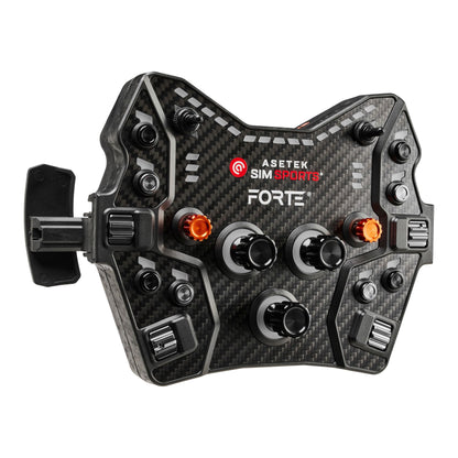 ASETEK Forte GT Button Box - Sim Racing Control Panel, High Precision Controls, Black/Gray/Orange