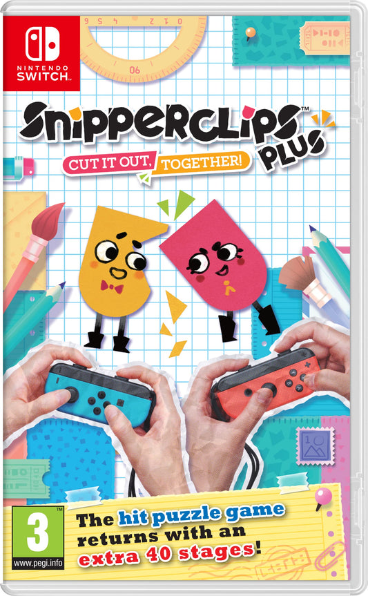 Nintendo Snipper Clips Plus: Cut it out Together! - Nintendo Switch Game, Model 2521946, Black