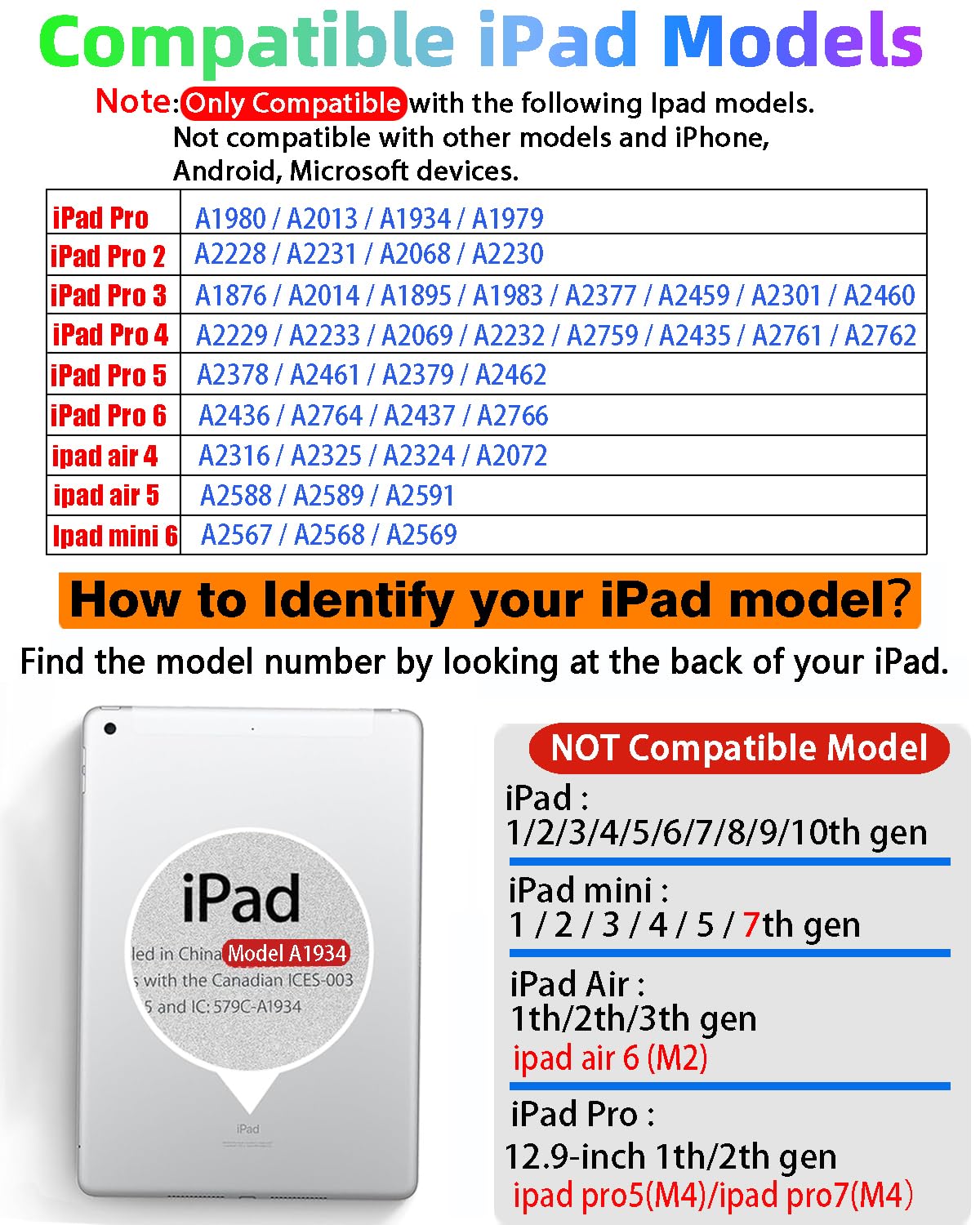 Gnanlen iPad Pencil 2nd Generation, Magnetic Wireless Charging, White, Model Pencil-01, Compatible with iPad Pro, Air, Mini