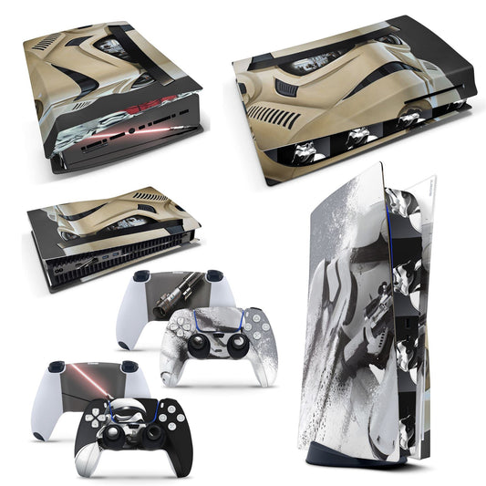 giZmoZ n gadgetZ GNG PS5 Digital Console Stormtrooper Skin Decal Vinal Sticker + 2 Controller Skins Set