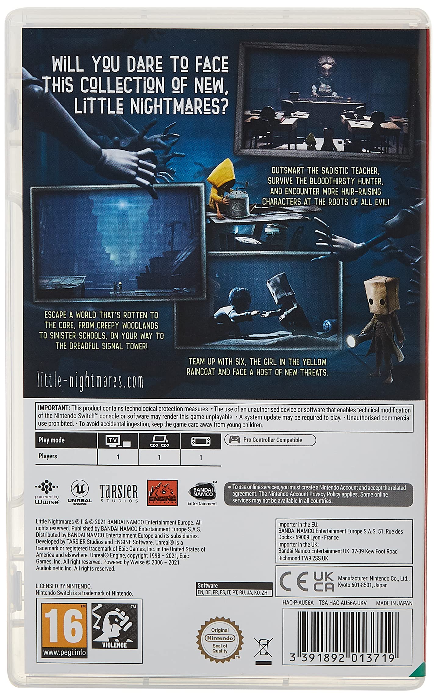 BANDAI NAMCO Little Nightmares 2 for Nintendo Switch - Model 115016