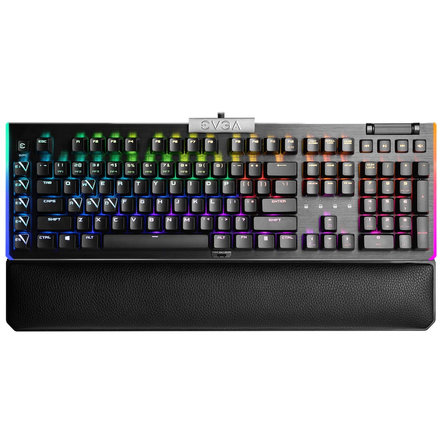 EVGA USB Z20 RGB Optical Mechanical Gaming Keyboard, Clicky Switches, Black, Model 812-W1-20US-KR