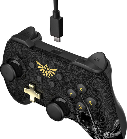 PowerA Nintendo Switch Wired Controller Plus - Zelda: Breath of the Wild, Black, Model 1502664-02