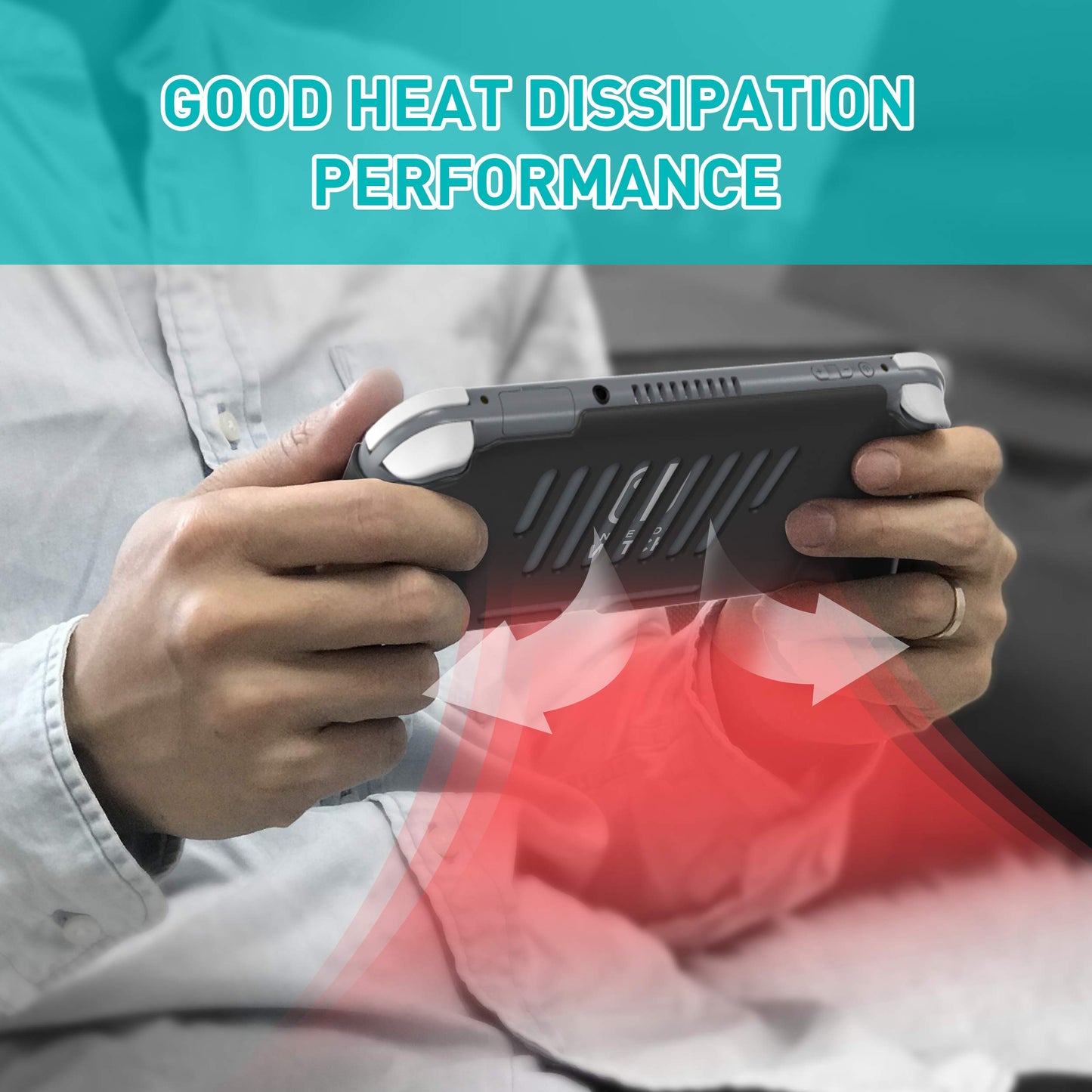 JUSPRO Grip for Nintendo Switch Lite - Ergonomic Black Protective Case, Model US-NSLGPRlite-01, Compatible Accessories