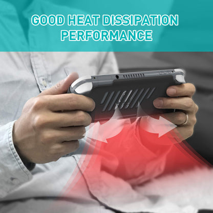 JUSPRO Grip for Nintendo Switch Lite - Ergonomic Black Protective Case, Model US-NSLGPRlite-01, Compatible Accessories