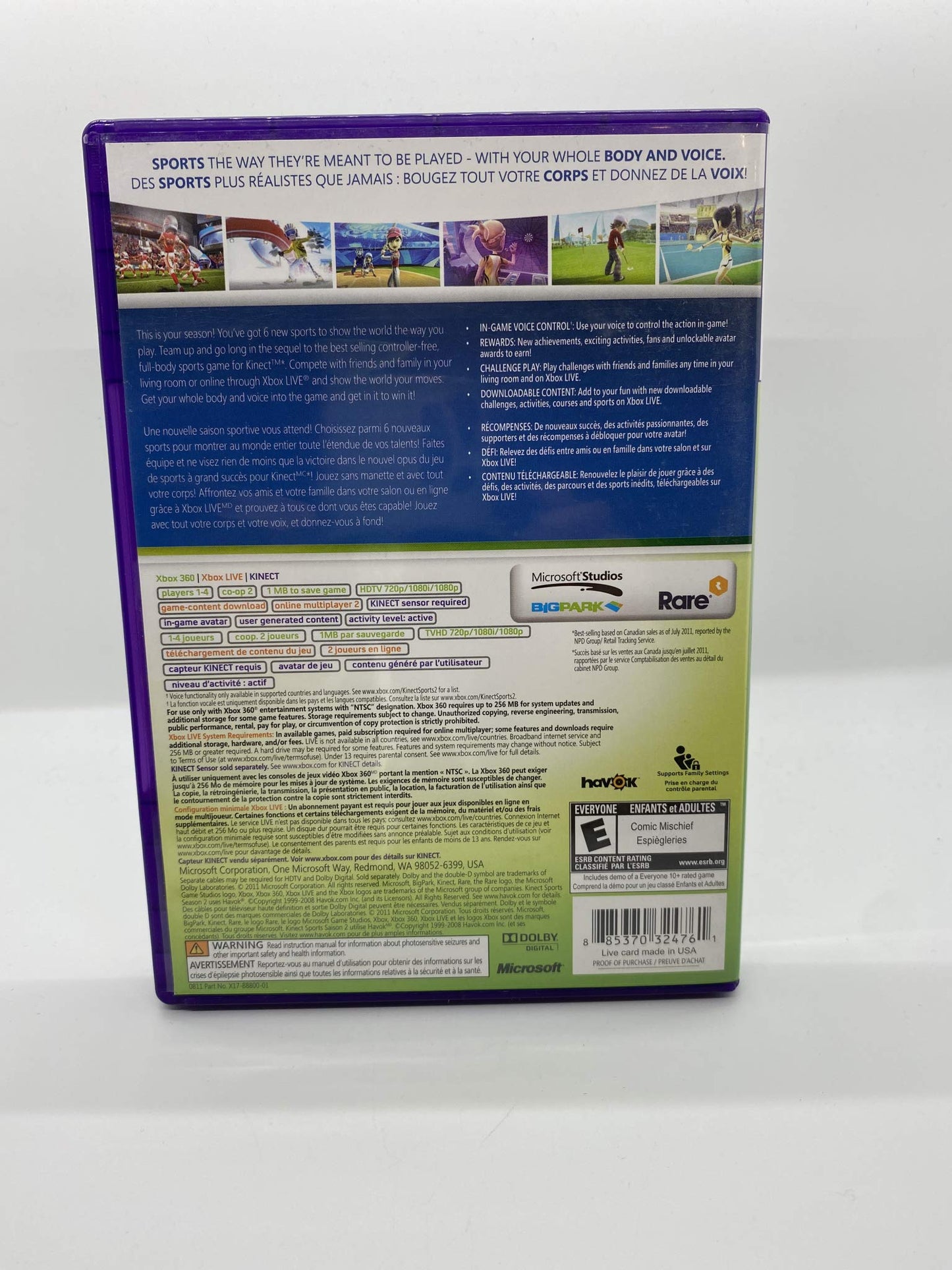 Microsoft Kinect Sports Season Two Game - One Size, One Color, Model 45F-00022