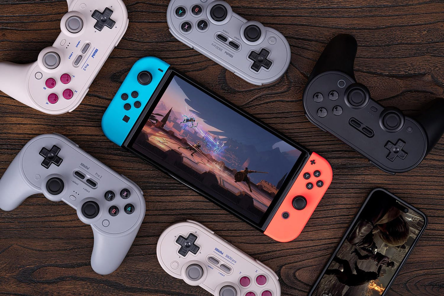 8Bitdo Pro 2 Bluetooth Controller - Hall Effect Joysticks, 2 Back Paddle Buttons, Wireless for Switch/Switch 2, G Classic Edition