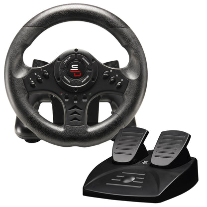 SUBSONIC Superdrive SV450 Racing Steering Wheel with Pedals for Xbox, PS4, PC - Black - Model SA5426-NG