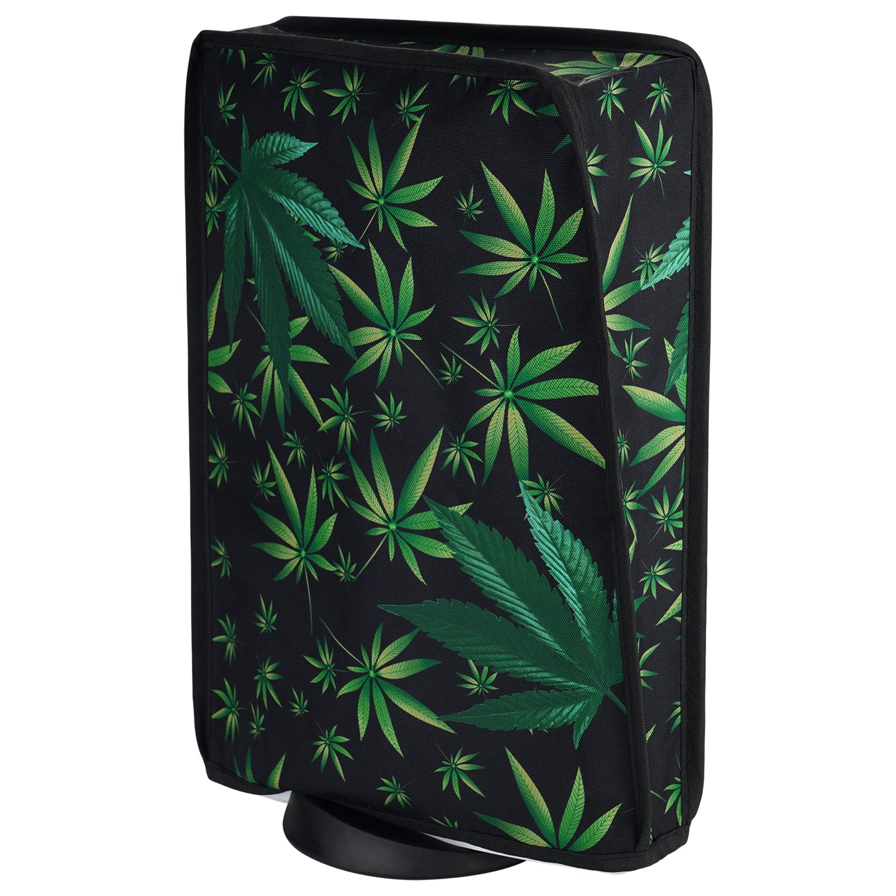 PlayVital Dust Cover for ps5  Dust Guard for ps5 Console  Anti Scratch Waterproof Cover Sleeve for ps5 Console Digital Edition & Disc Edition - Green Weeds