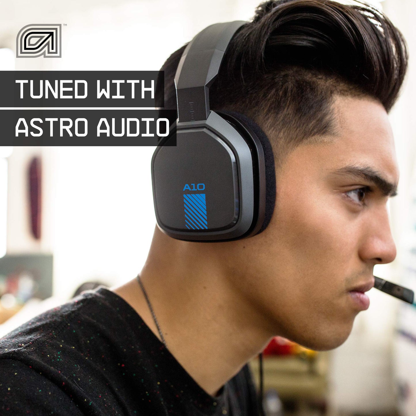 ASTRO Gaming A10 Wired Gaming Headset - Lightweight, Damage Resistant, 3.5mm Audio Jack, Universal Size, Black/Blue