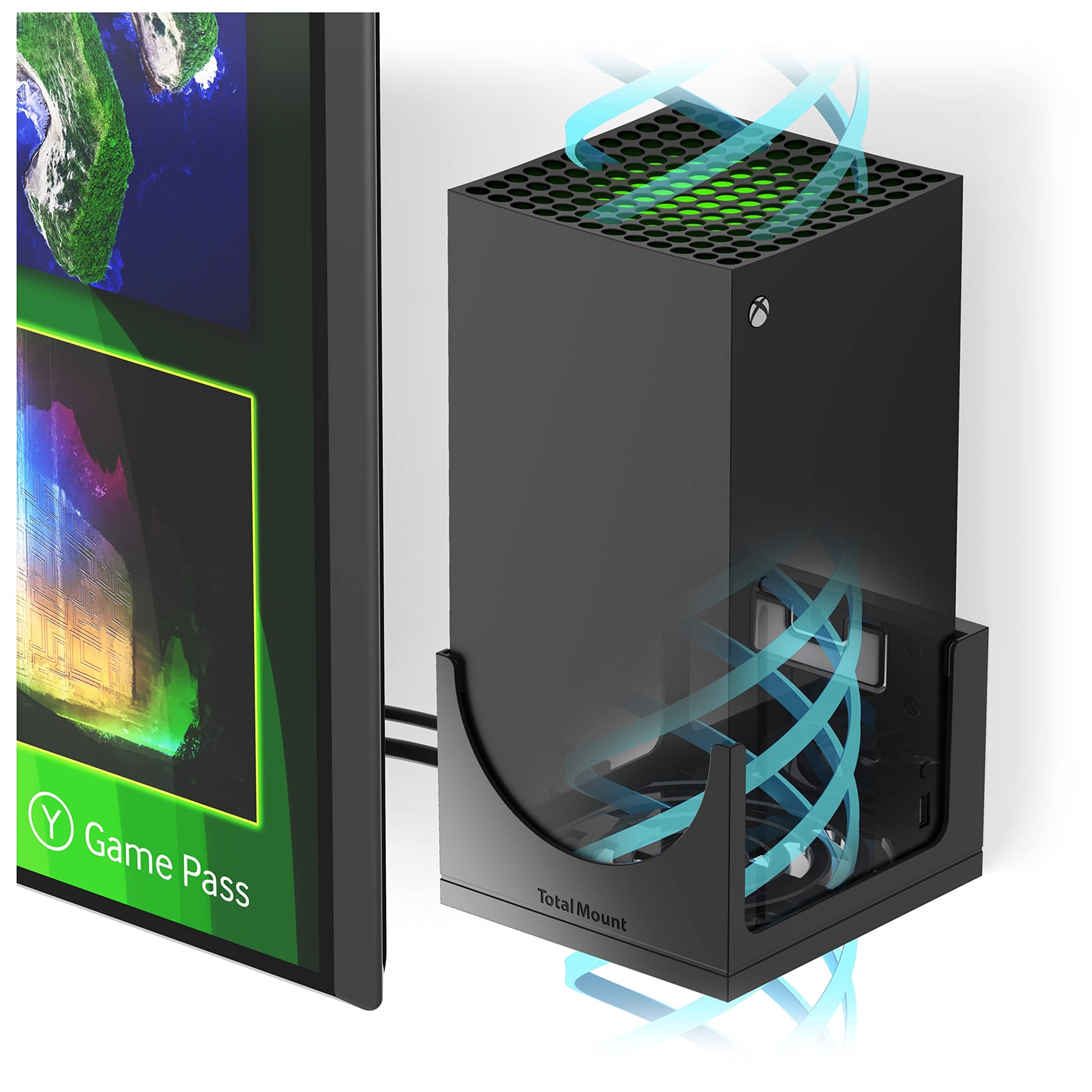 TotalMount - Wall Mount for Xbox Series X - Prevents Your Xbox from Falling by Securing Each Side (Standard Bundle: Wall Mount)