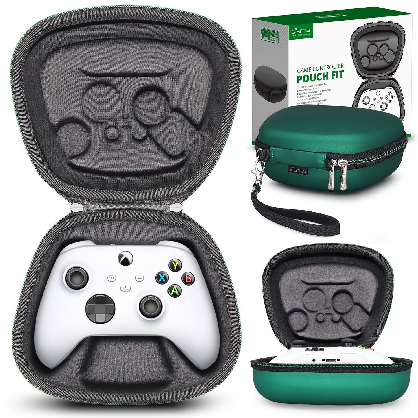 sisma Carry Case Compatible with Xbox Series X/S & Core Wireless Controller  Hard Shell Travel Protective Case Home Safekeeping Storage Bag