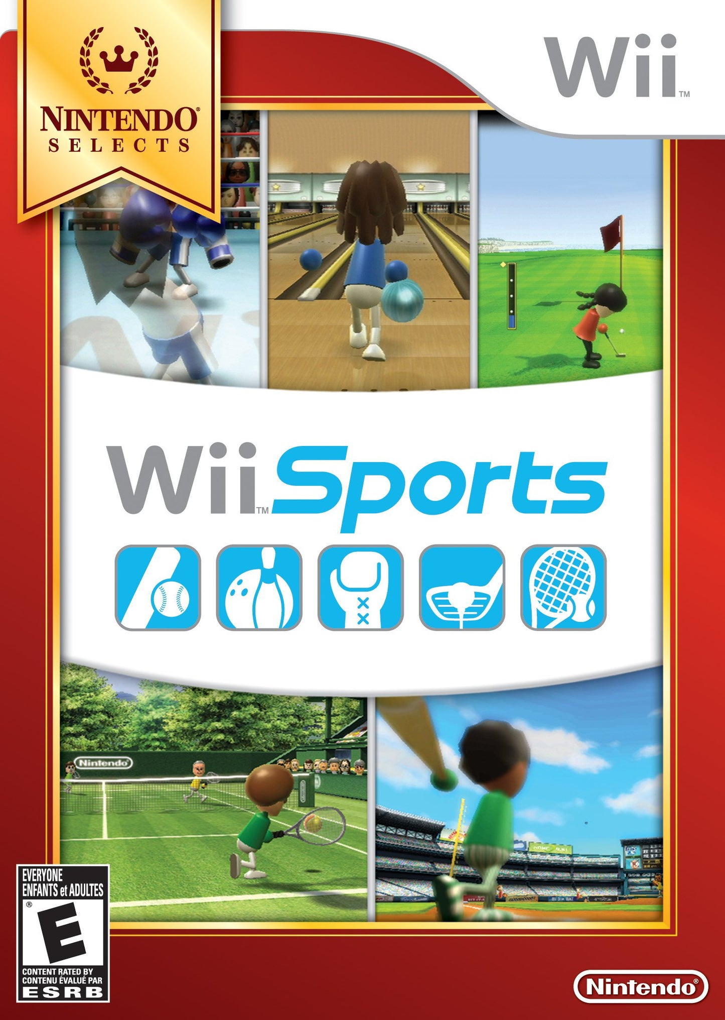 Nintendo Wii Sports (Nintendo Selects) - Model RVLPRSPE - Classic Sports Game for Wii Console