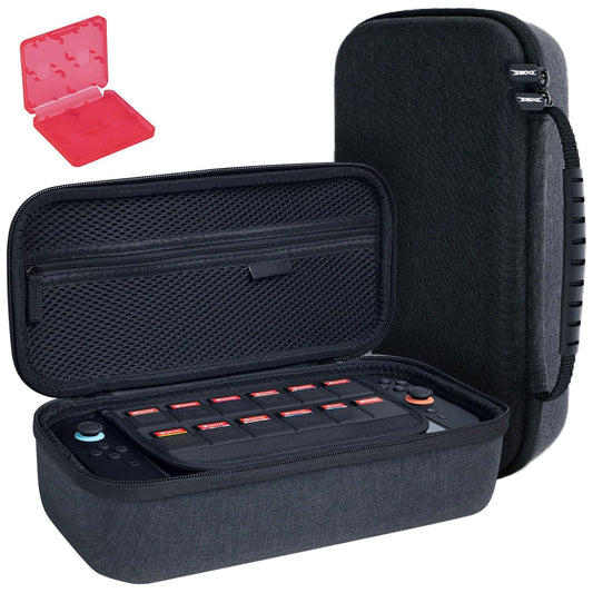 GuileKeys Carrying Case for Switch 2 Console  Tpartyl Bag Portable Sturdy Handle Switch 2 Bag with 20 Game Card Storage Case  Thickened Storage Cover with Large Pockets for Gaming Essentials  Black
