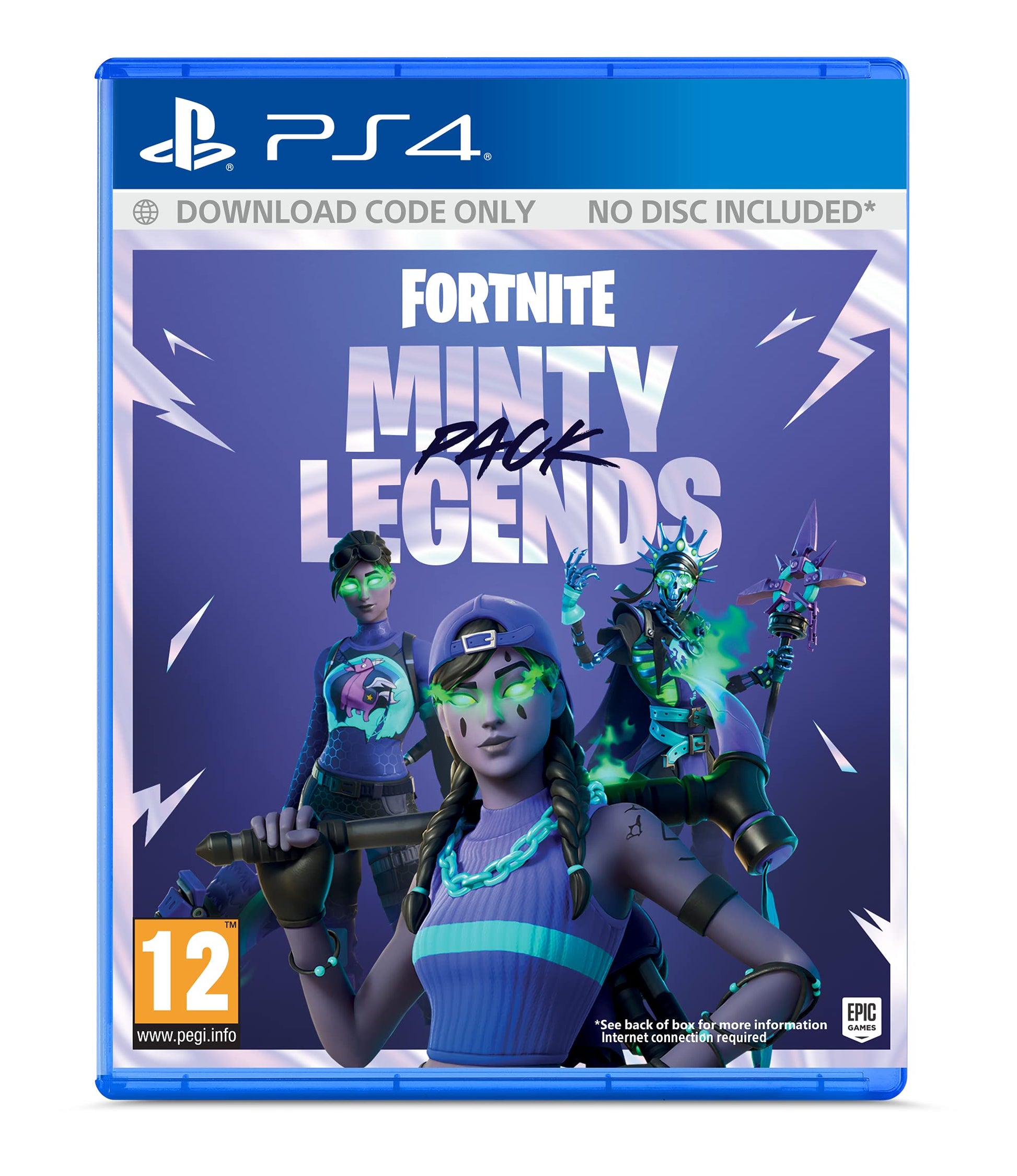 Fortnite Minty Legends Pack - (PS4) (NO PHYSICAL GAME or refill unit INCLUDED IN BOX)(ONLY INCLUDES DOWNLOAD CODE IN BOX)