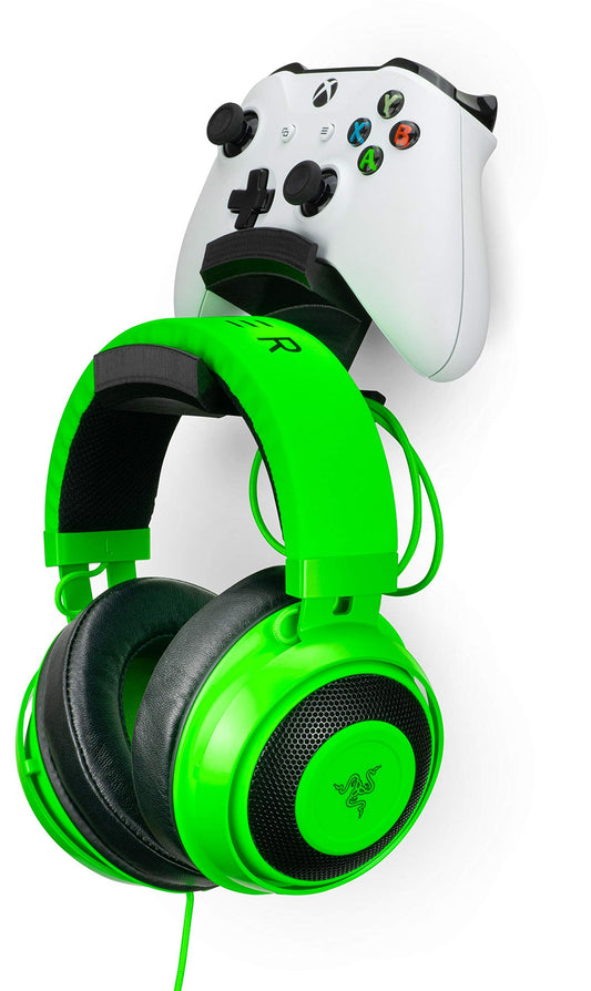 BRAINWAVZ Colossus Gamepad Controller & Headphone Hanger - Black, Compatible with Xbox ONE, PS4, Switch, PC, Model BWAVZ-COLSUS-BLK