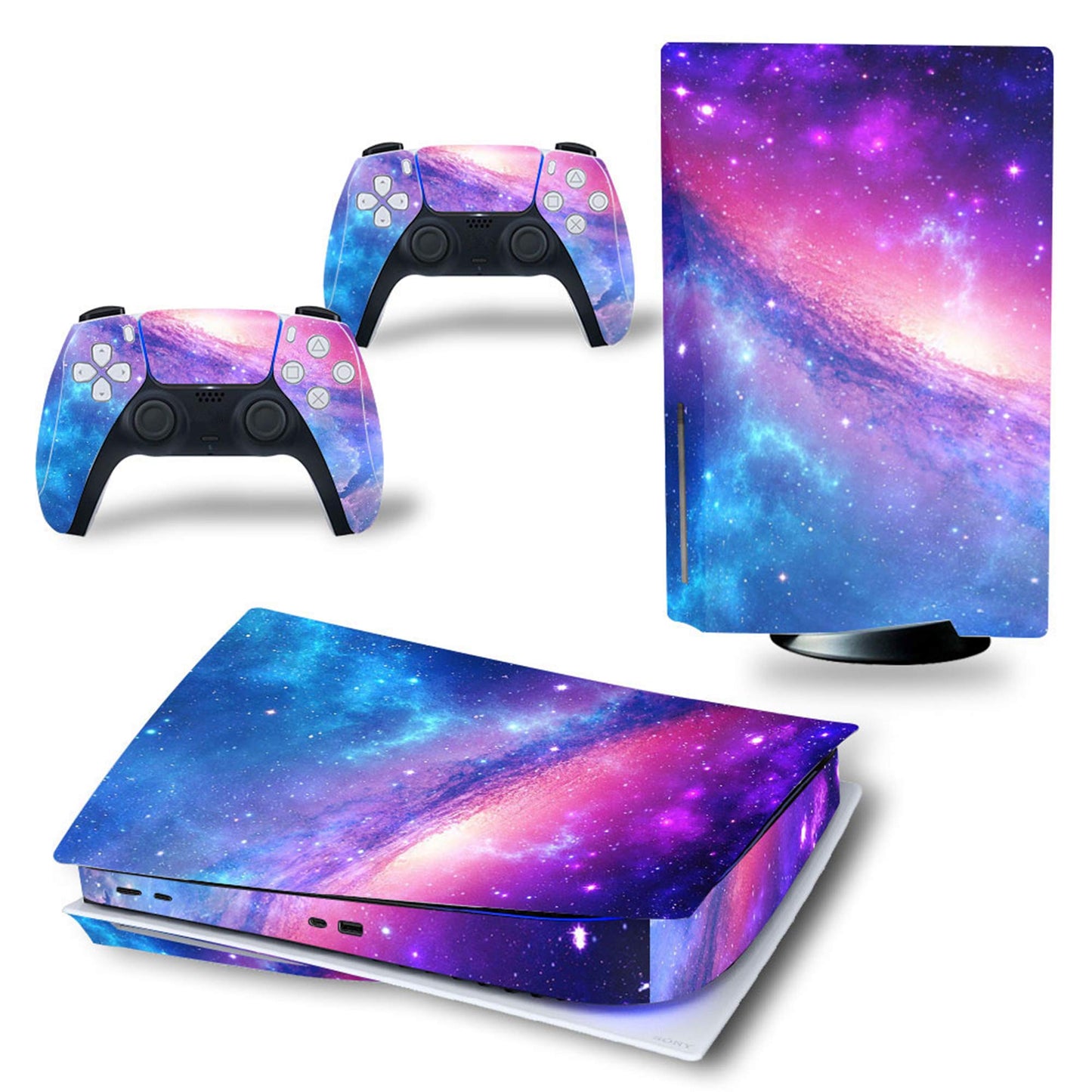 Oiokew Decal Skin for PS5 Disc Edition - Vinyl Sticker Cover, Pink Sky, Model LJQP4-P4Slim