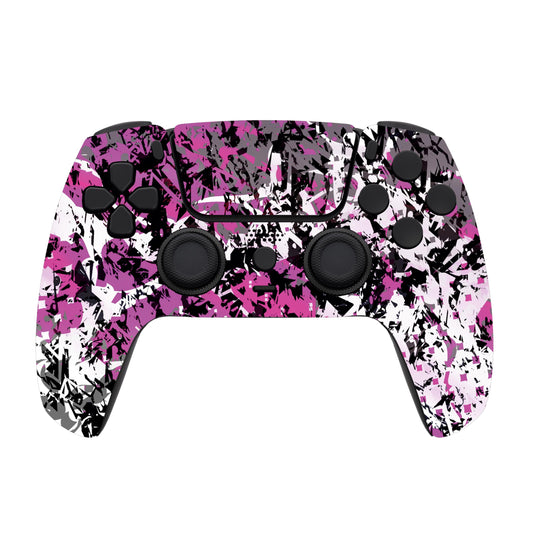 Custom Controllerzz Custom Wireless Controller Compatible with PS5 - Multiple Designs Available (Shadow Bloom)