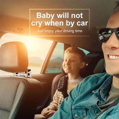 FYOUNG Car Headrest Mount for Switch & Devices (4"-11") - Adjustable Holder, White, Model NT32NW-XX-1-1