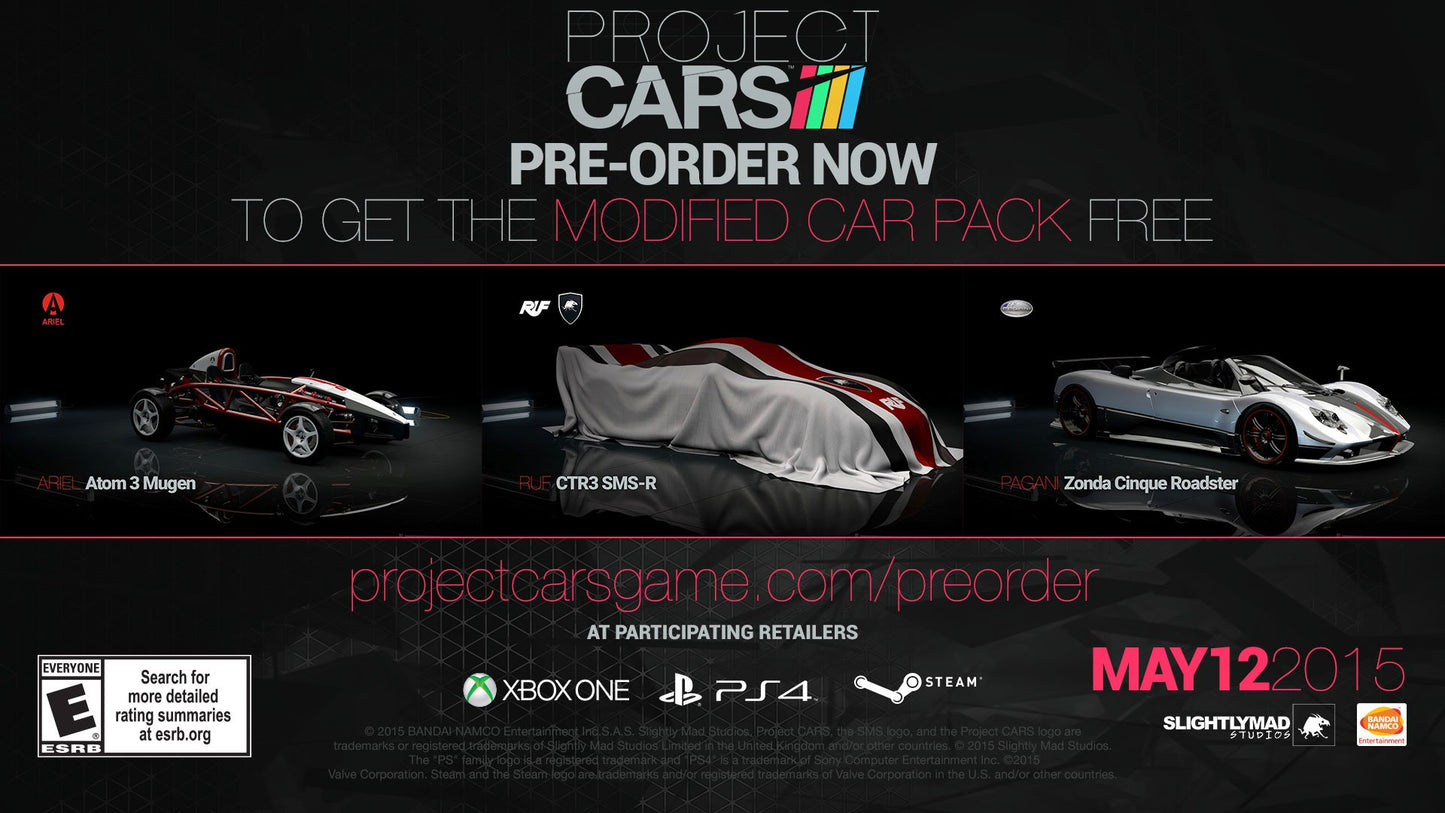 Bandai Namco Project CARS Video Game for PlayStation 4 - Model 12017