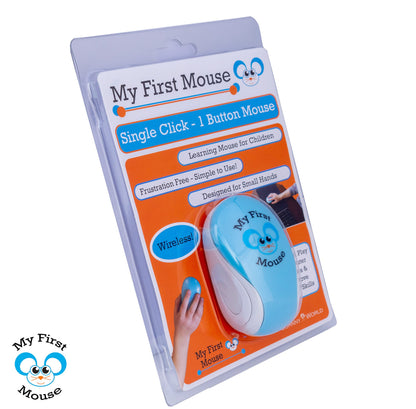 Johnny World Wireless Mouse for Kids - Single Click Design for Small Hands, Ideal for Educational Games