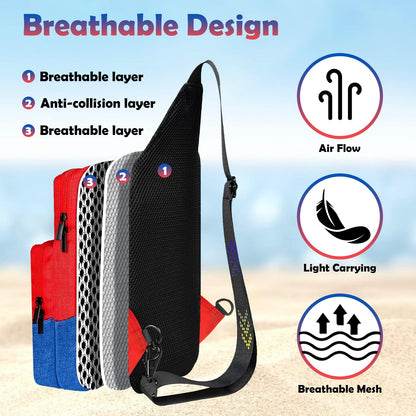 Vadaxx Travel Bag for Nintendo Switch Lite/OLED - Small Sling Waterproof Crossbody Backpack in Red-Upgraded, Model VM-4