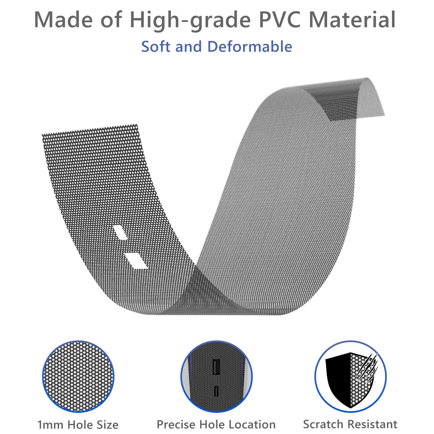 AJKTHGE Dust Cover Net for PS5 - Anti-Dust, Grey Lattice, Compatible with Optical & Digital Versions