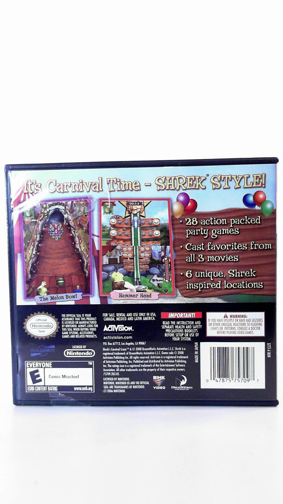 ACTIVISION Shrek's Carnival Craze - Nintendo DS Game, Model 75709