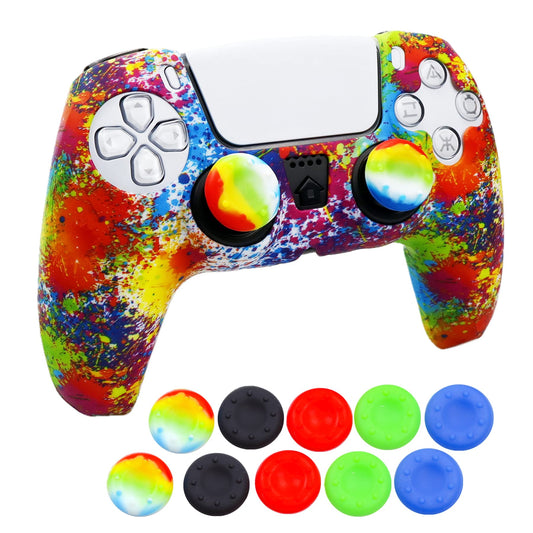Oiokew PS5 Controller Skin - Anti-Slip Silicone Shell Cover with 10 Joystick Grips - PS5 Controller #18