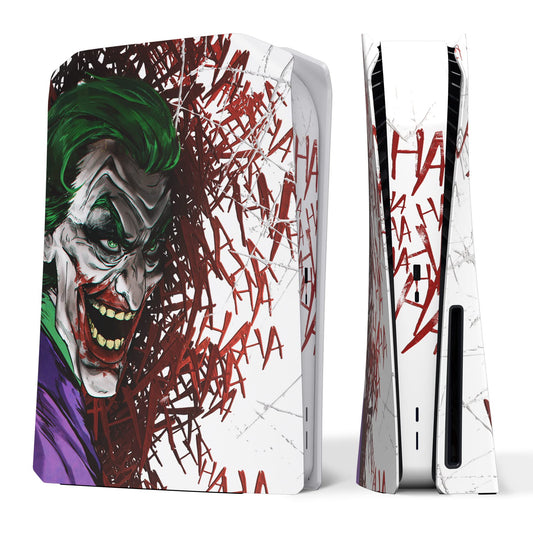 eXtremeRate eXcover Clown HAHAHA Top Bottom Cover Compatible with ps5 Console Disc Edition  Replacement Faceplate Backplate Shell Skin Compatible with ps5 Disc Version Console