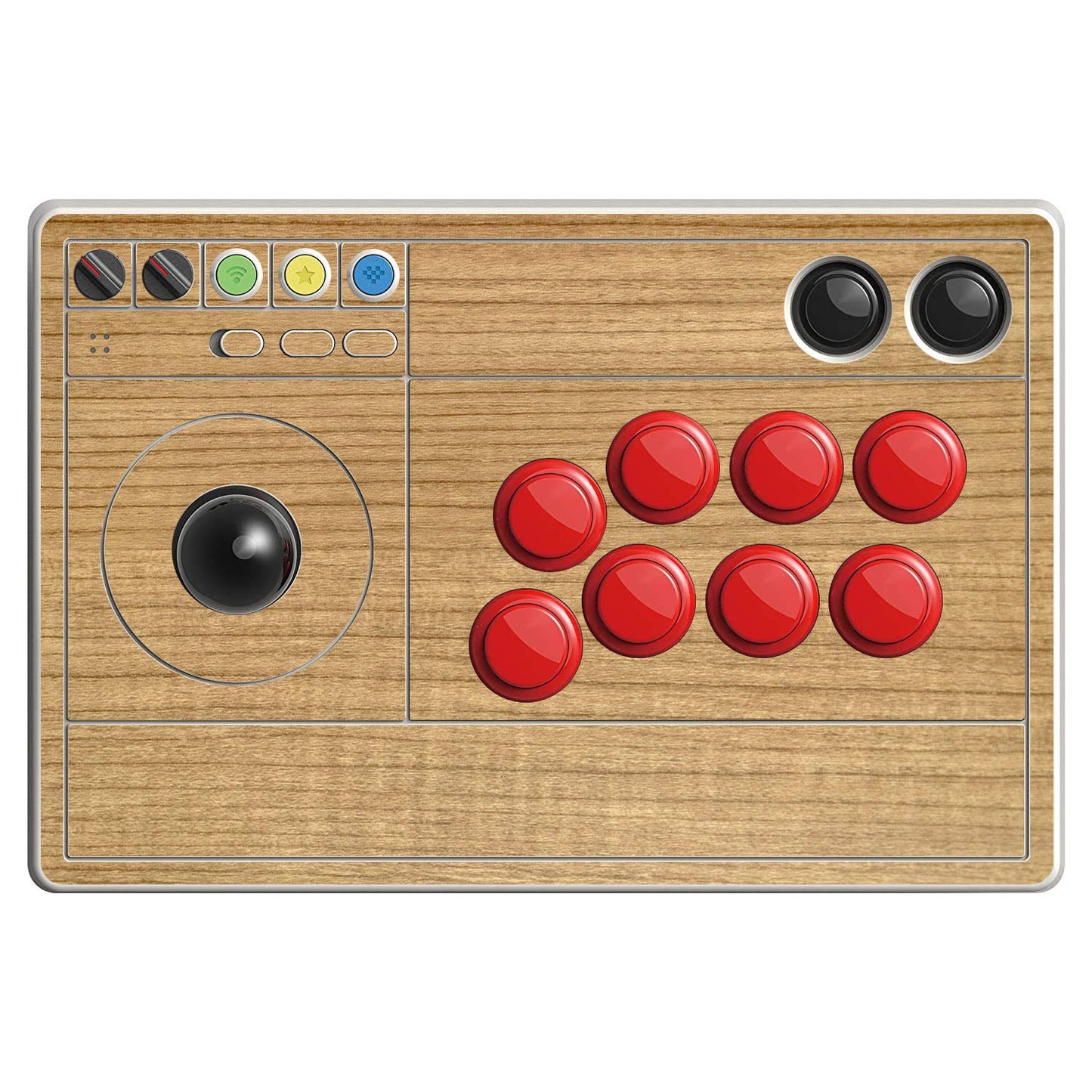 SopiGuard Sticker Skin for 8BitDo Arcade Stick Top Panel Only Vinyl Decal Wrap (Wood Light)