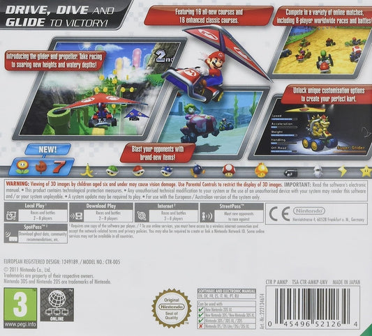 Nintendo Mario Kart 7 Game for Nintendo 3DS - Model 68676, Exciting Racing Adventure