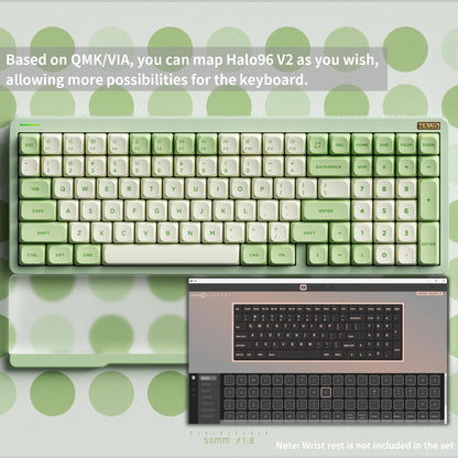 nuphy Halo96 V2 Wireless Mechanical Gaming Keyboard, 96% Hot Swappable, RGB Backlit, Raspberry Switches, Green
