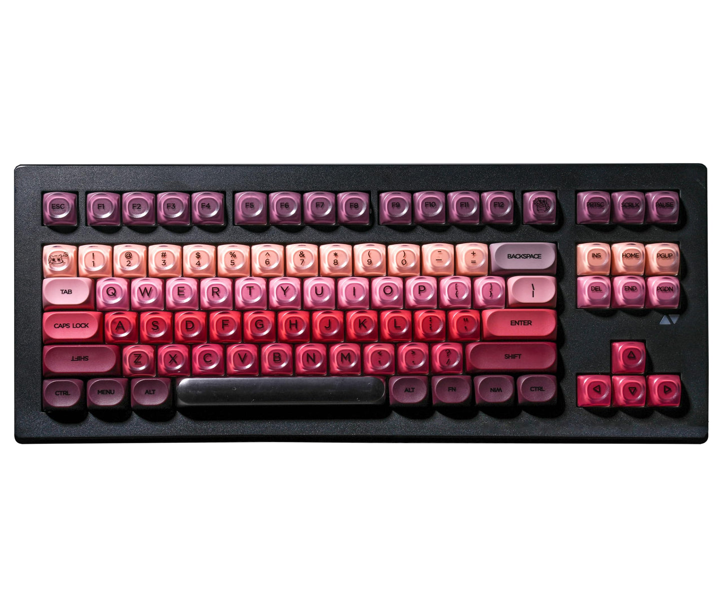 ZORNHER CG870 Lipstick Mechanical Keyboard TKL Pink Gaming Keyboard Foundation Creamy Thocky Keyboard Creamy Sounding Switches Cute Kawaii Girly Jelly Keycaps