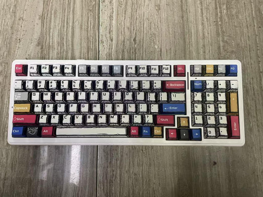 LEOBOG F99 Pro Wireless Mechanical Keyboard - Gasket Hot Swappable, PBT Keycaps, RGB Backlit, Blue-White, BT5.0/2.4GHz/USB