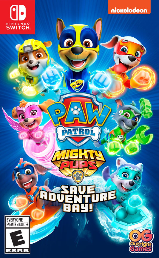 U&I Entertainment PAW Patrol Mighty Pups Save Adventure Bay - Nintendo Switch Game, Model OG02094
