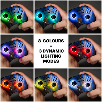 Surge Wireless Pro Controller - Bluetooth Gamepad for Nintendo Switch, PC, Android, Grey Camo, Programmable, Rechargeable, Motion Controls