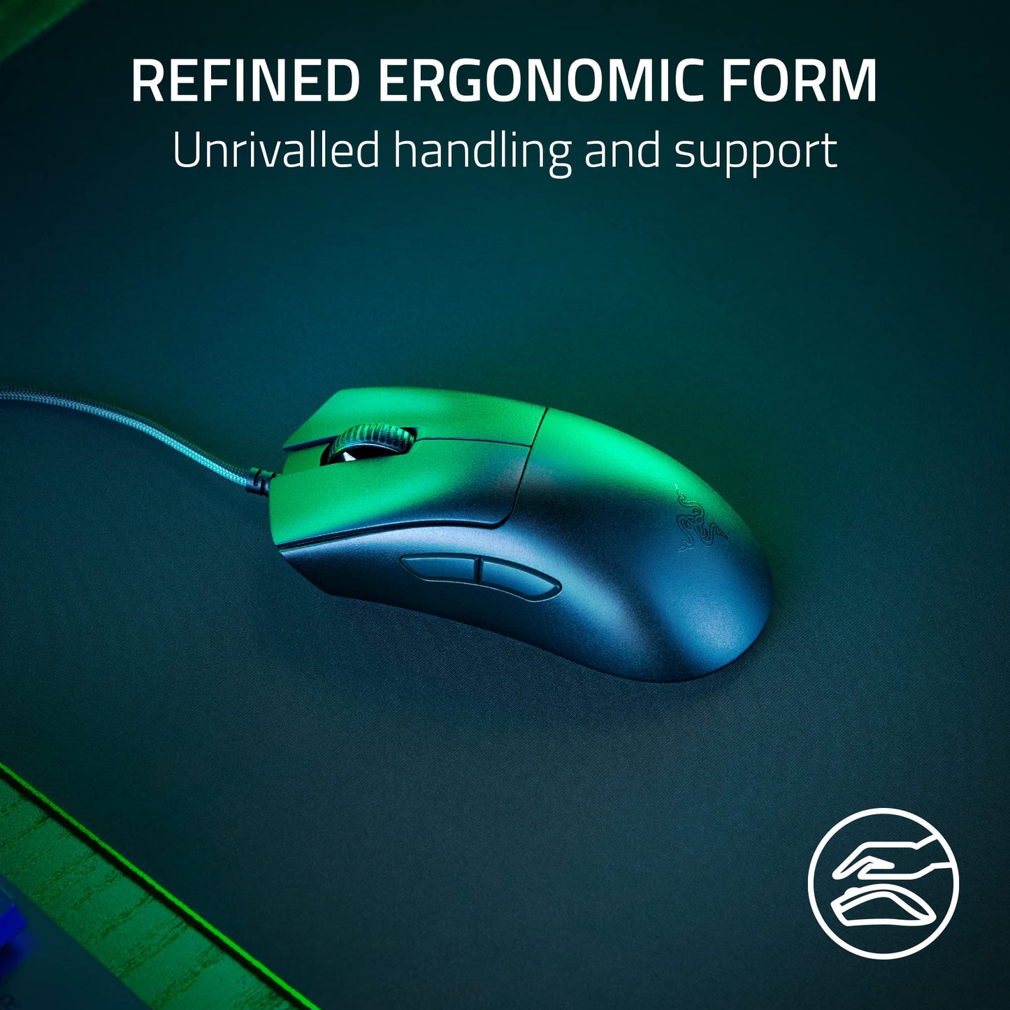 Razer DeathAdder V3 Pro Wireless Gaming Mouse - 63g Lightweight, 8K Polling, Optical Switches, 90 Hr Battery, Black
