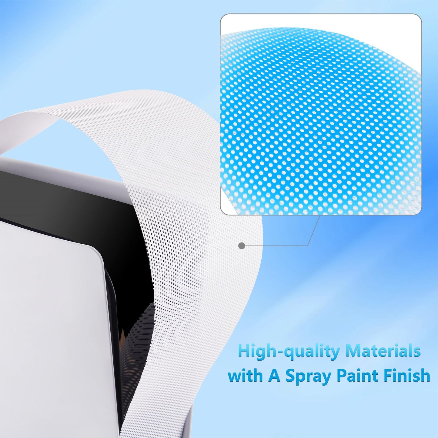 PlayVital PS5 Pro Dust Filter & Silicone Plug Set, Anti-Dust Protection, Easy Installation, White