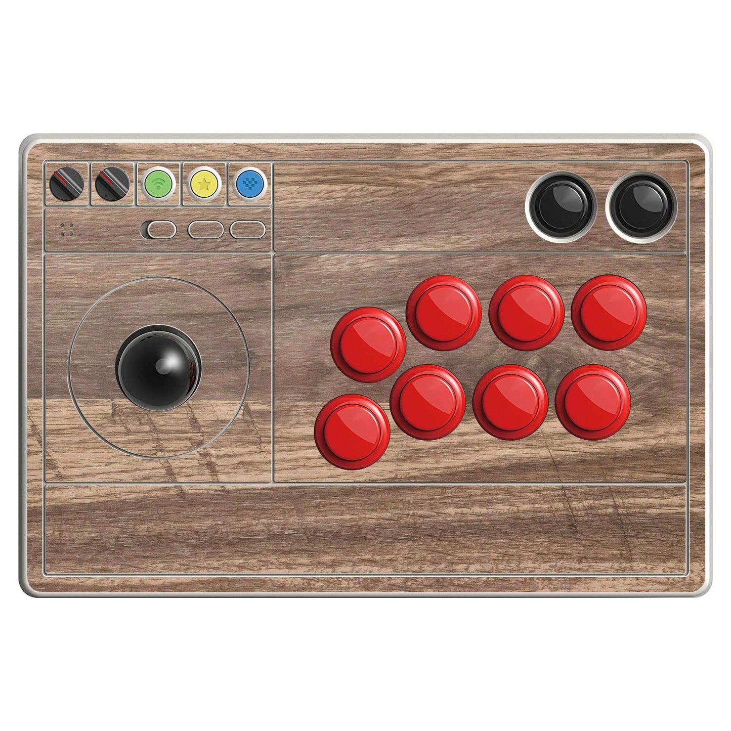 SopiGuard Sticker Skin for 8BitDo Arcade Stick Top Panel Only Vinyl Decal Wrap (Wood Oak)