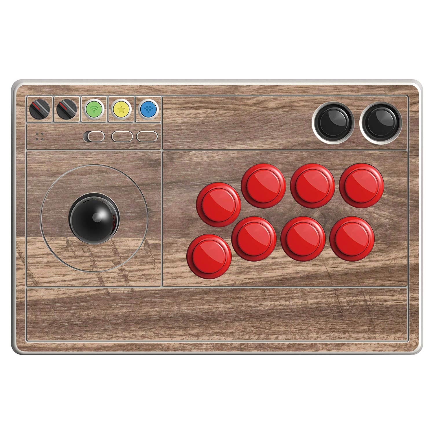 SopiGuard Sticker Skin for 8BitDo Arcade Stick Top Panel Only Vinyl Decal Wrap (Wood Oak)