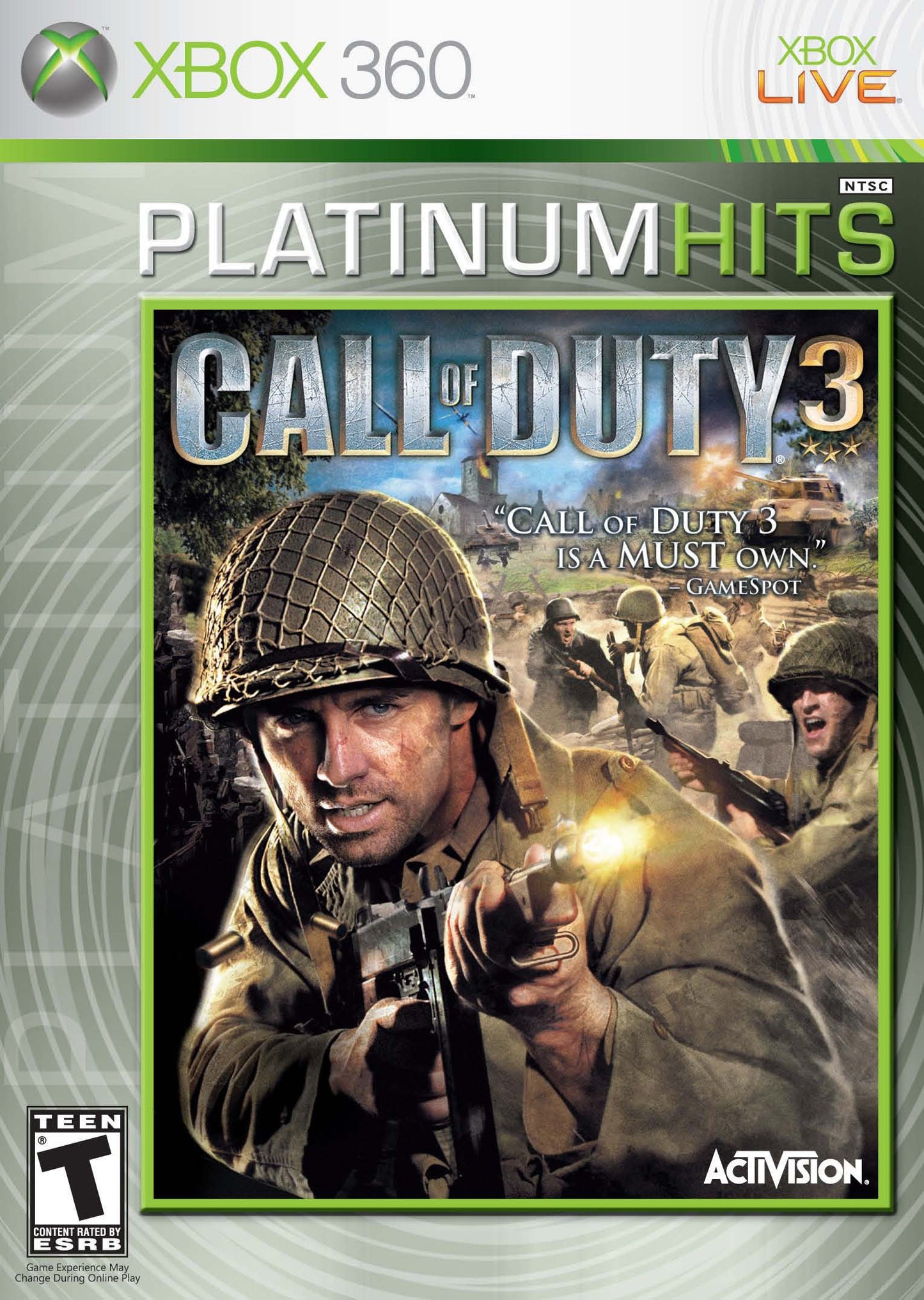 ACTIVISION Call of Duty 3 Platinum Hits - Xbox 360 Game, Model 83167
