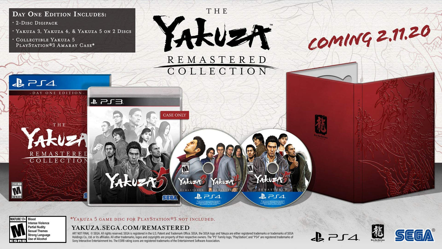 SEGA Yakuza Remastered Collection - Day 1 Edition - PlayStation 4 - Model YK-63249-1