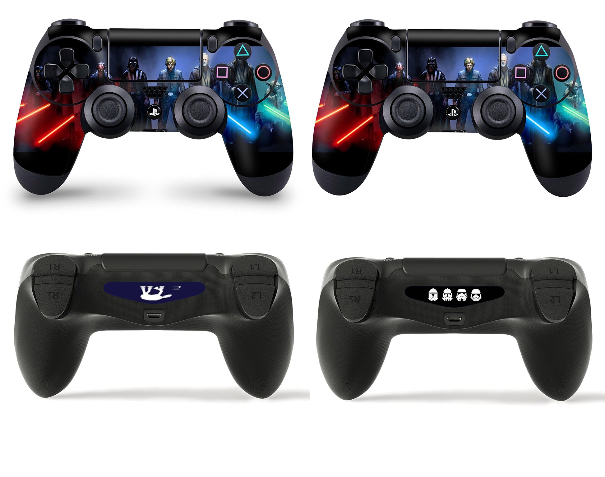 giZmoZ n gadgetZ PS4 Controller Skins - 2 Pack Jedi Vs Sith Full Wrap Vinyl Stickers