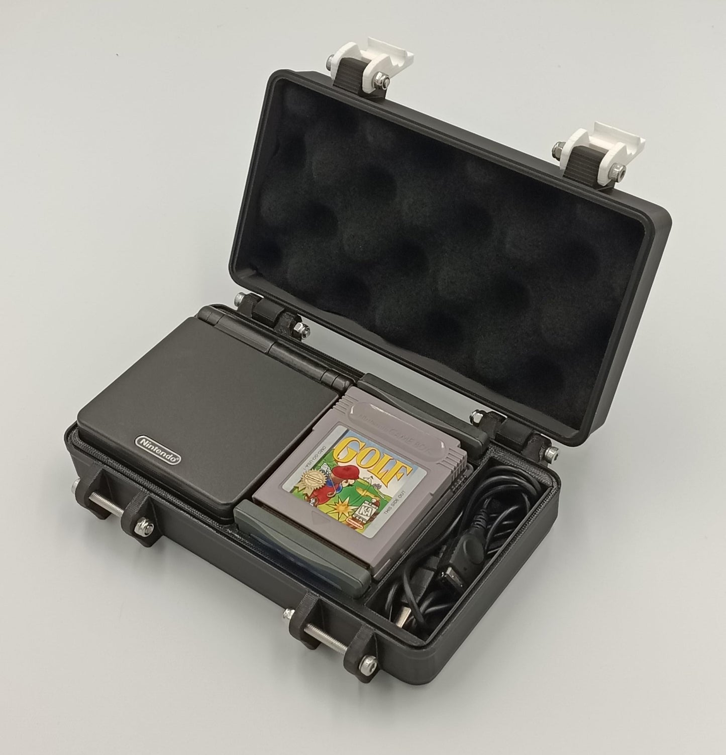 Game Boy Advance SP Rugged Protective Carrying Case - Holds Original  GBC  GBA Games and USB Cable