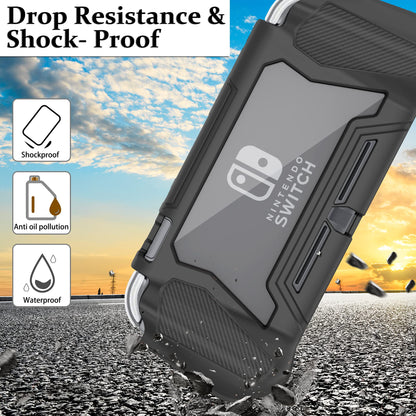 Kailfee Protective Case for Nintendo Switch Lite, Obsidian, Detachable TPU, Built-in Screen Protector, 3.6"x8.2"x0.55"
